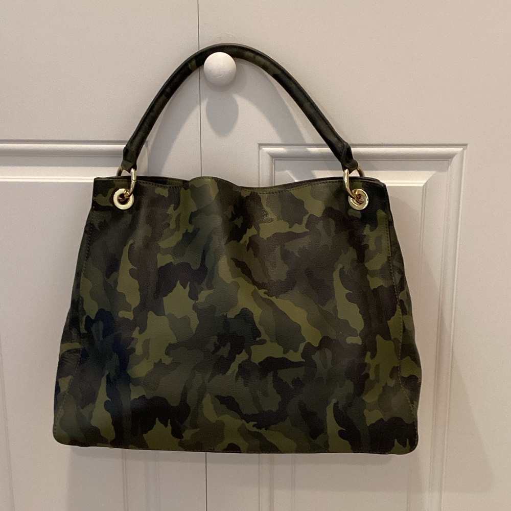 Mark & Graham Leather Camouflage Shoulder Bag with Extra Strap - Picture 2 of 10